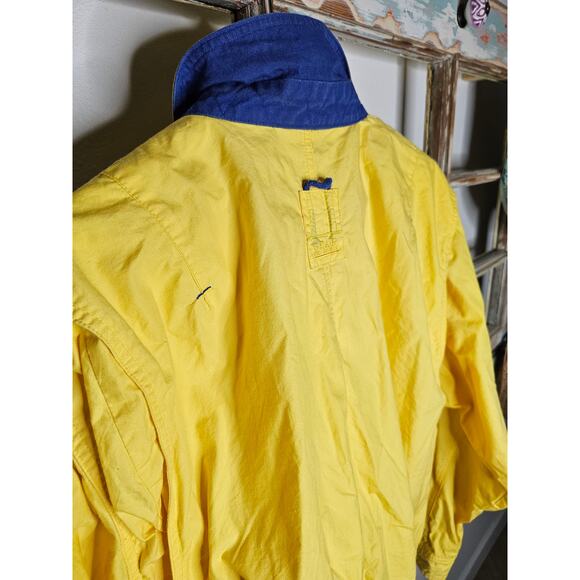 Vintage Goodyear Blimp Yellow & Blue Zip Up Utility Jacket Men's Size Medium - Picture 9 of 16